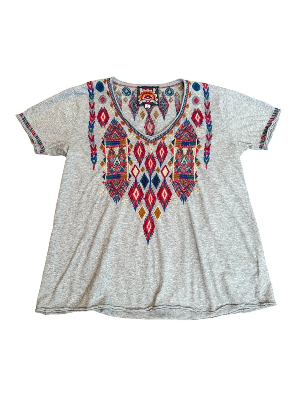 Johnny Was Etienne Everyday Tee in Heather Gray sz S - Picture 4 of 11